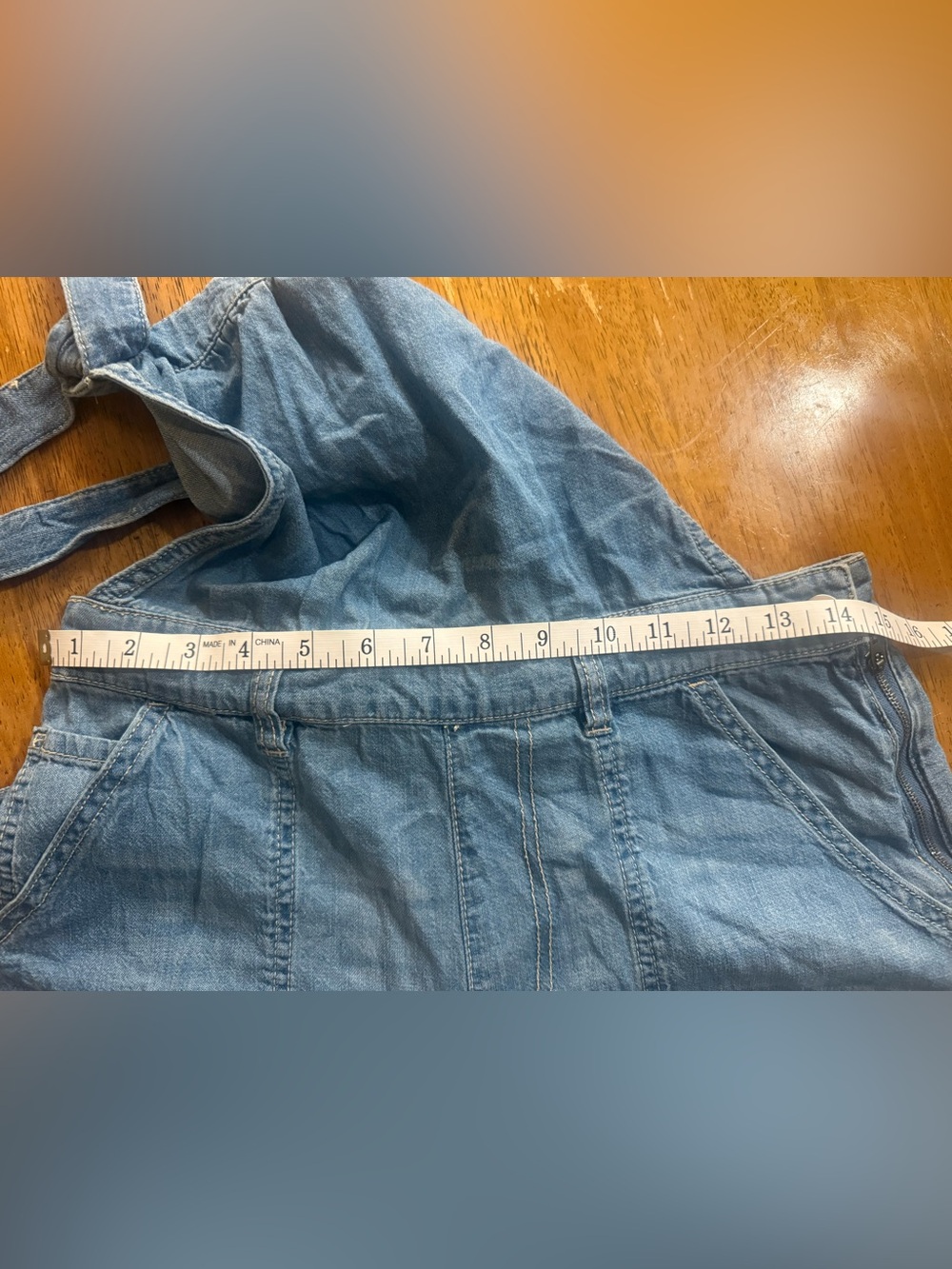 Pilcro for Anthropologie Wide-Leg Denim Jumpsuit in Indigo, sz 28 - Picture 14 of 15